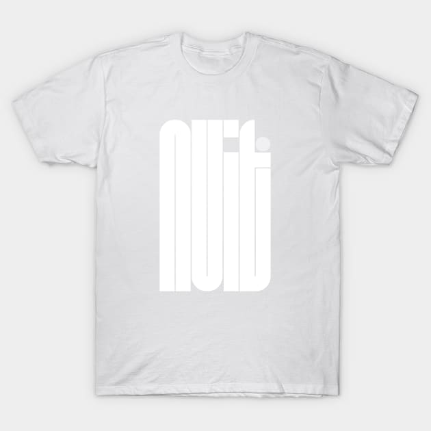 La nuit - Typographic Design T-Shirt by sub88